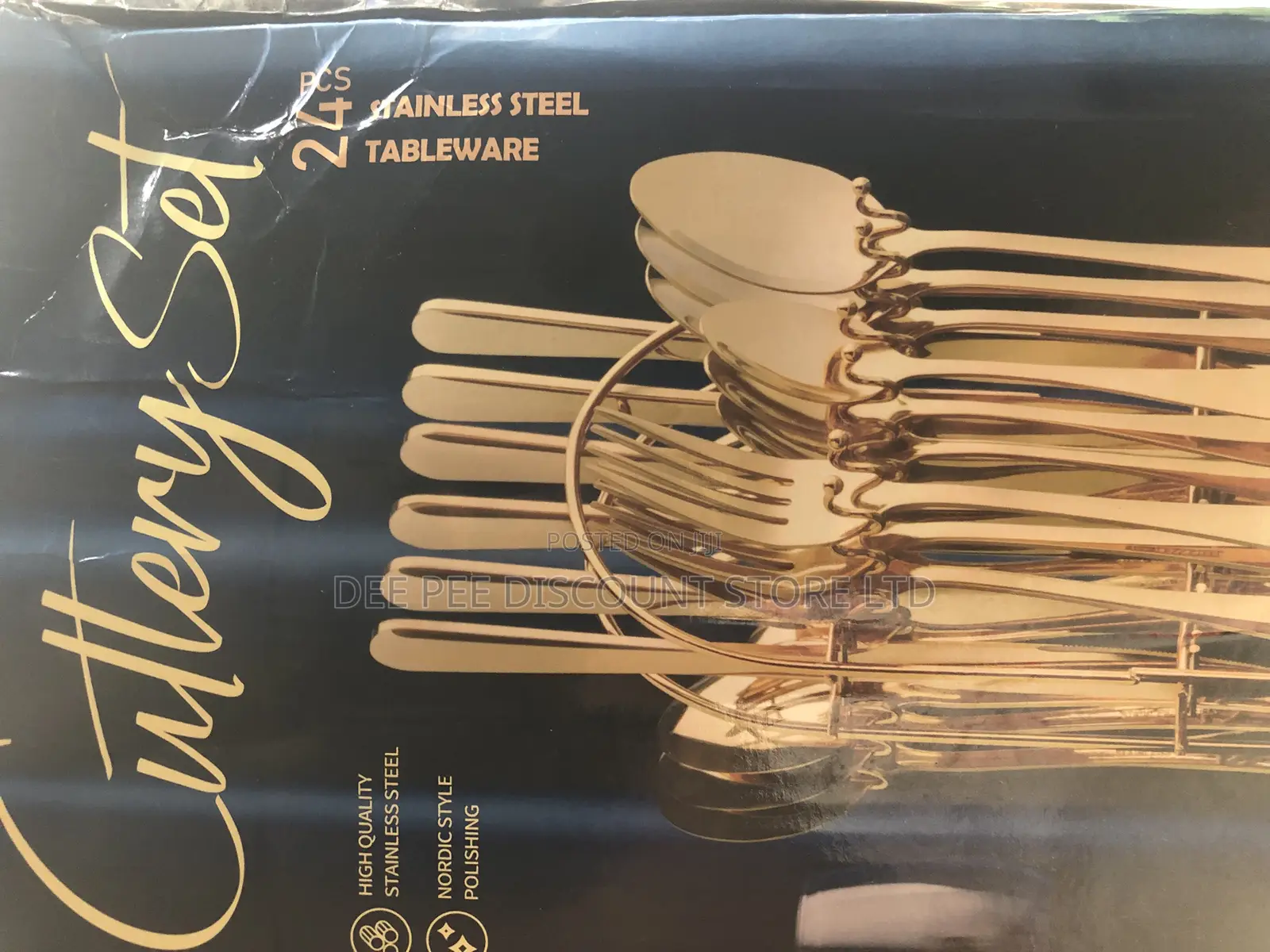 Gold 24pcs Cutlery Set