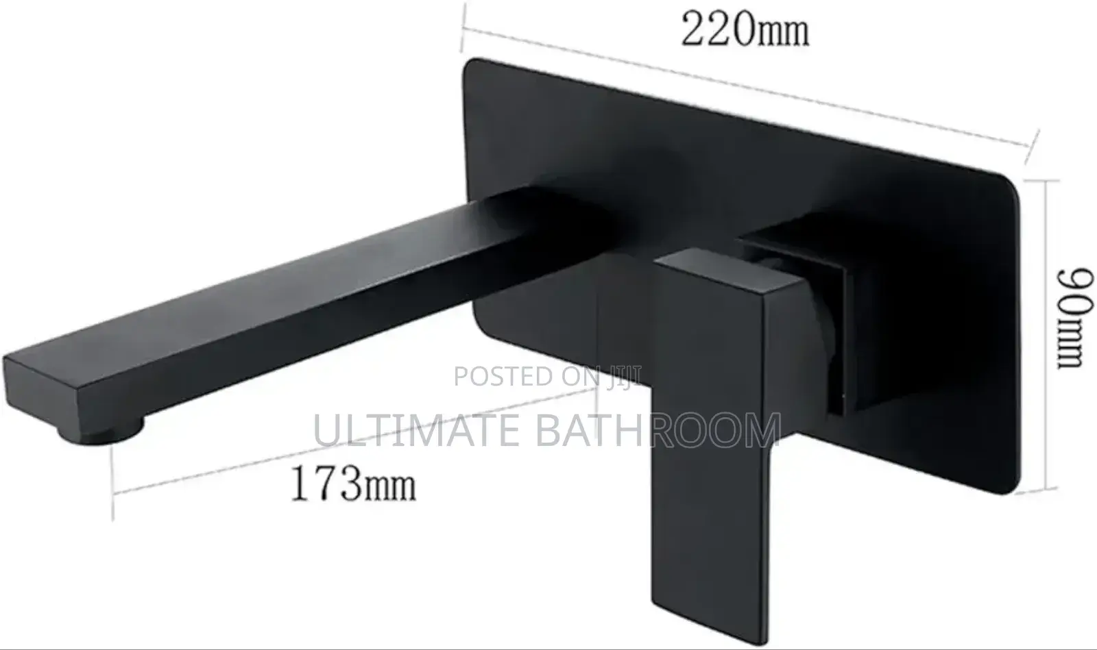Black Wall Mounted Basin Mixer Tap