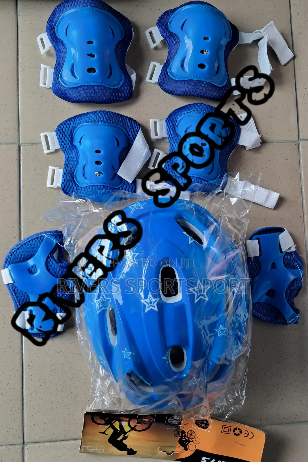 Kids Protection Gear Helmet, 2knee Pad, 2elbow Pad,2palm Pad