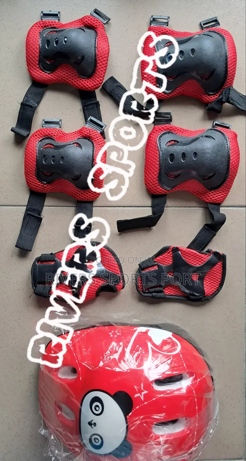 Kids Protection Gear Helmet, 2knee Pad, 2elbow Pad,2palm Pad