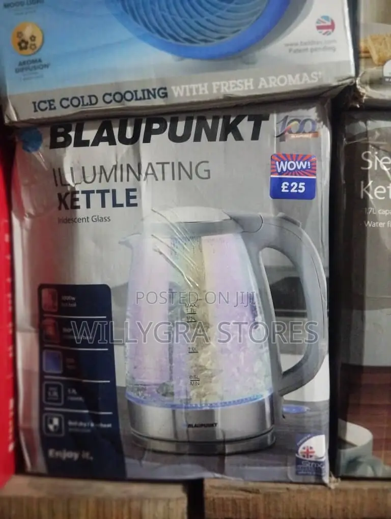 Blaupunkt Illuminating Glass Kettle – Black