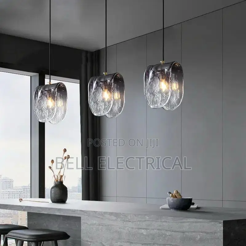 Post Midern Glass Pendant Light Indoor Led