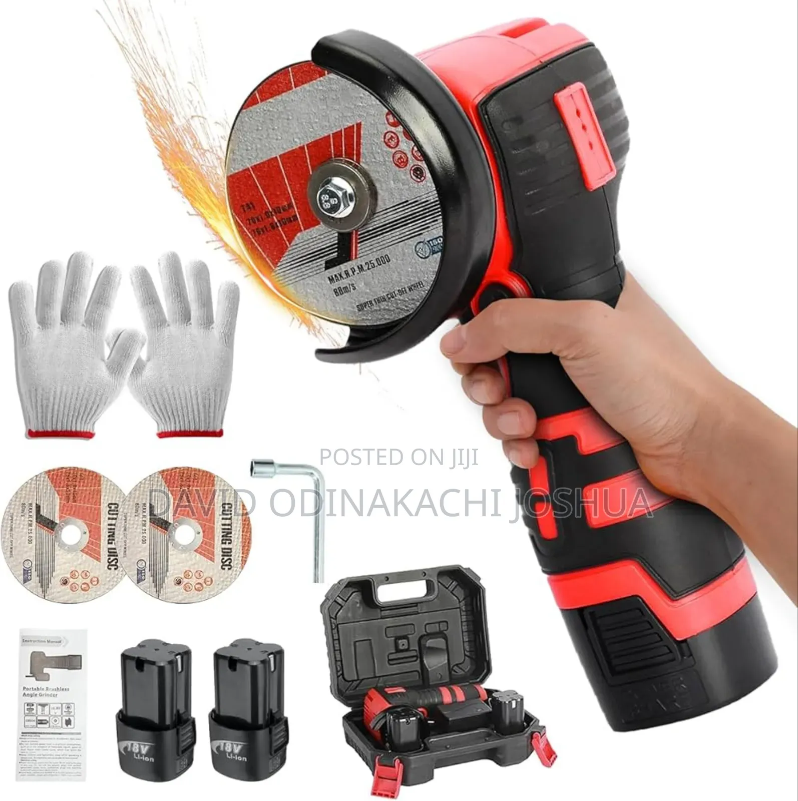 16.8v Mini Brushless Angle Grinder