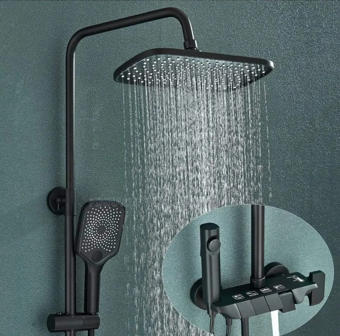 England Black Piano Standing Shower Set