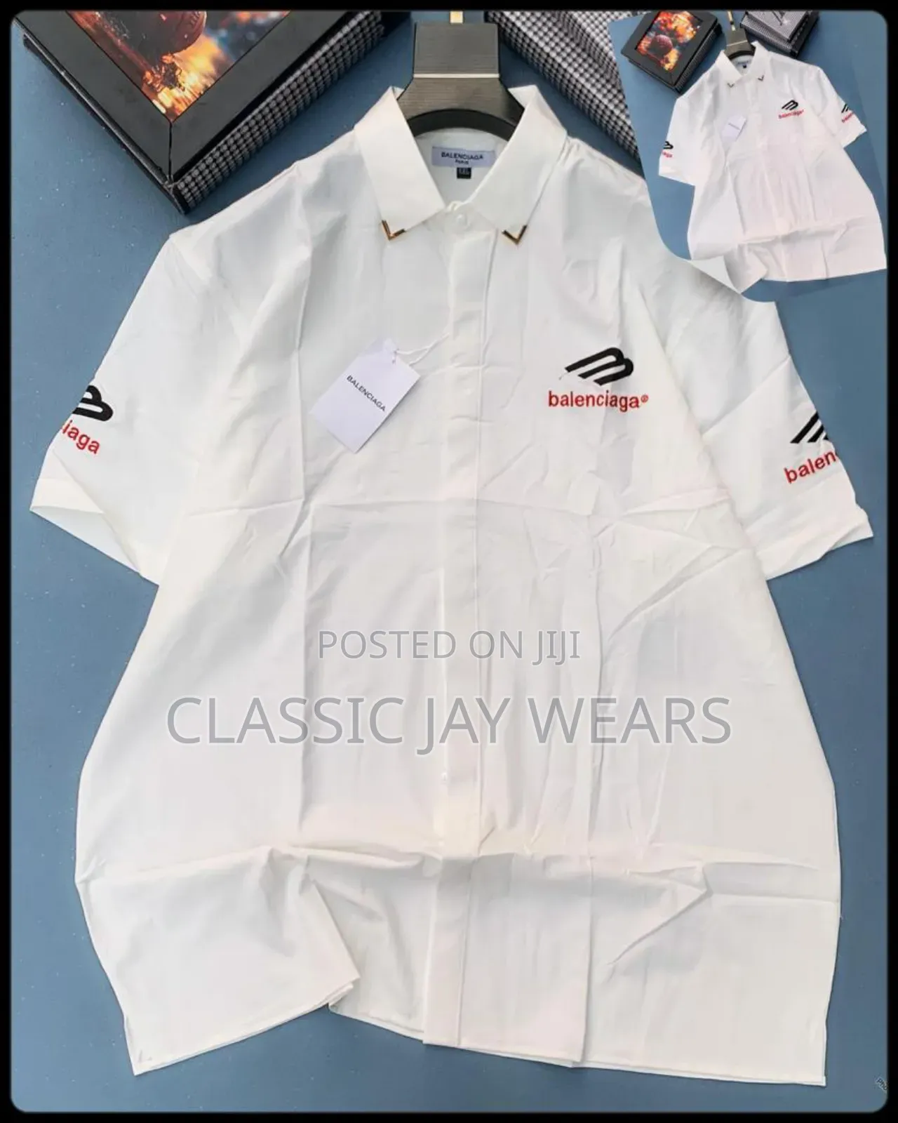 5xl, 6xl White Big Size Short Shirt Available