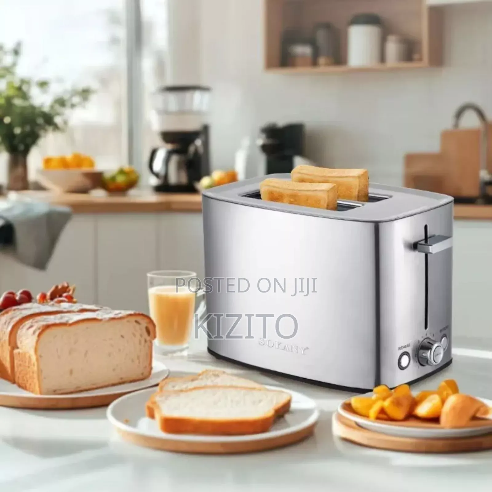 Electric Stainless Steel 2 Slice Multipurpose Pop Up Toaster