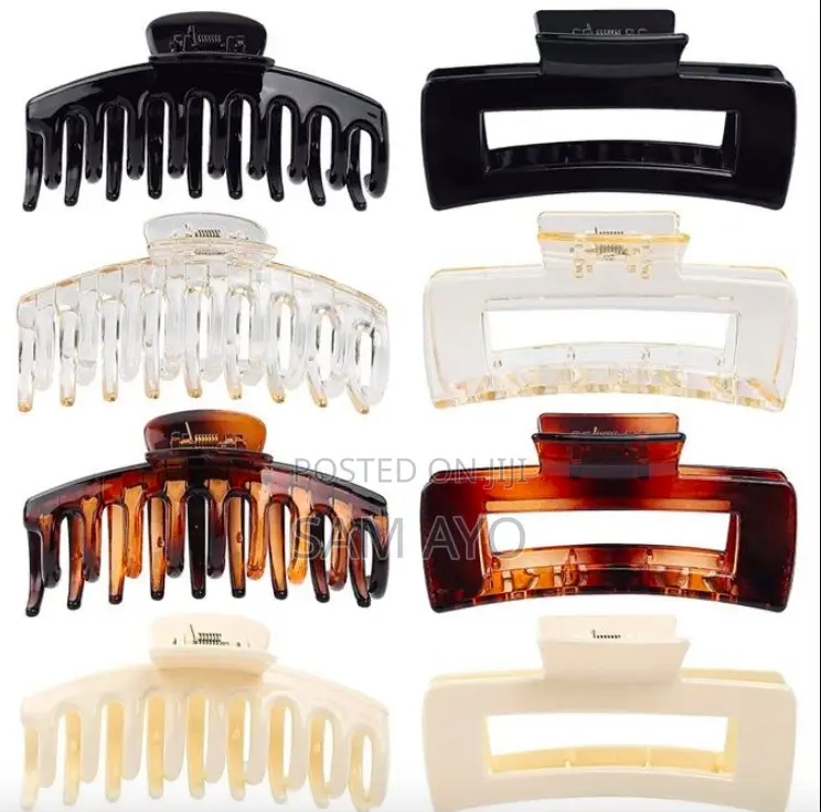 8pcs Plastic Matte Hair Claws Hair Clips Combination Set