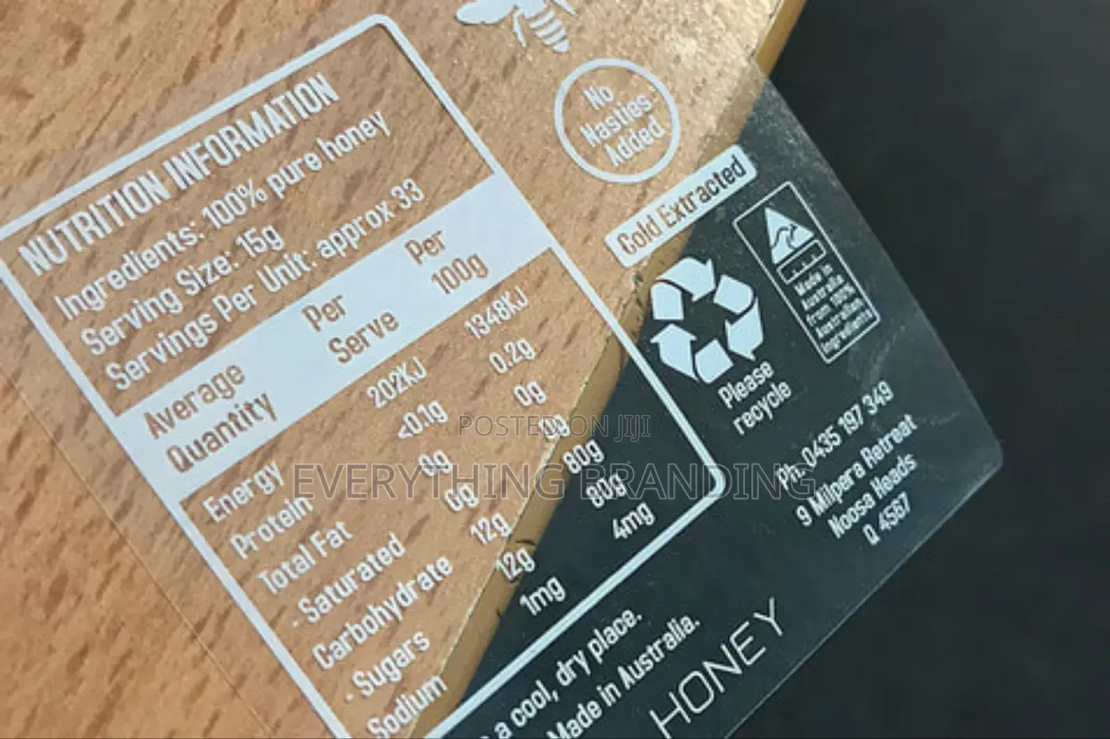 Sticker Printing for Nutrition Labels