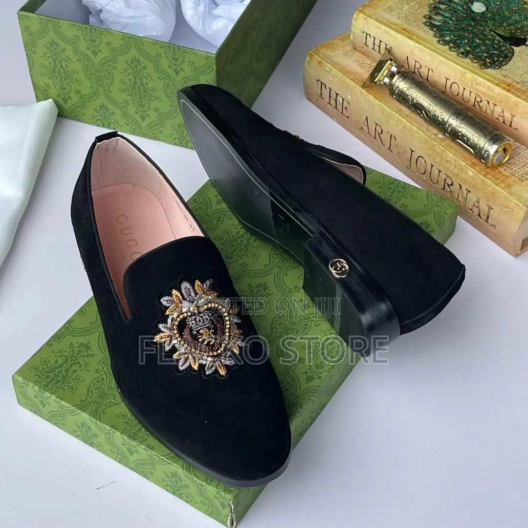 Original Gucci Suede Loafers Shoes