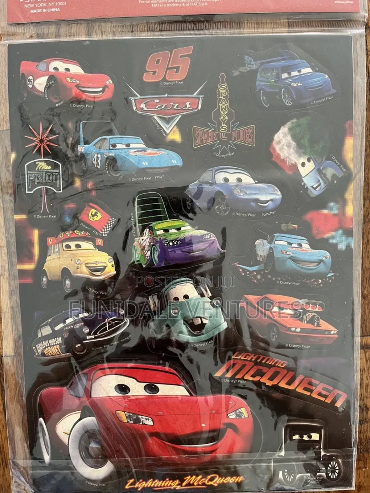 Disney Pixar Cars Poster With Jumbo Sticker Sheet