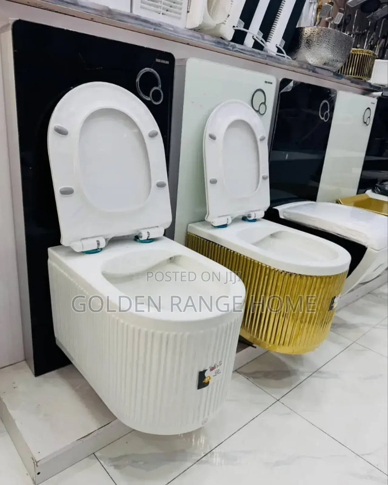 Glass Tank Surface Hung Watercloset Visible Cistern