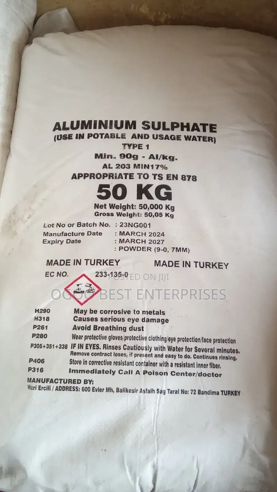 Aluminum Sulfate Powder