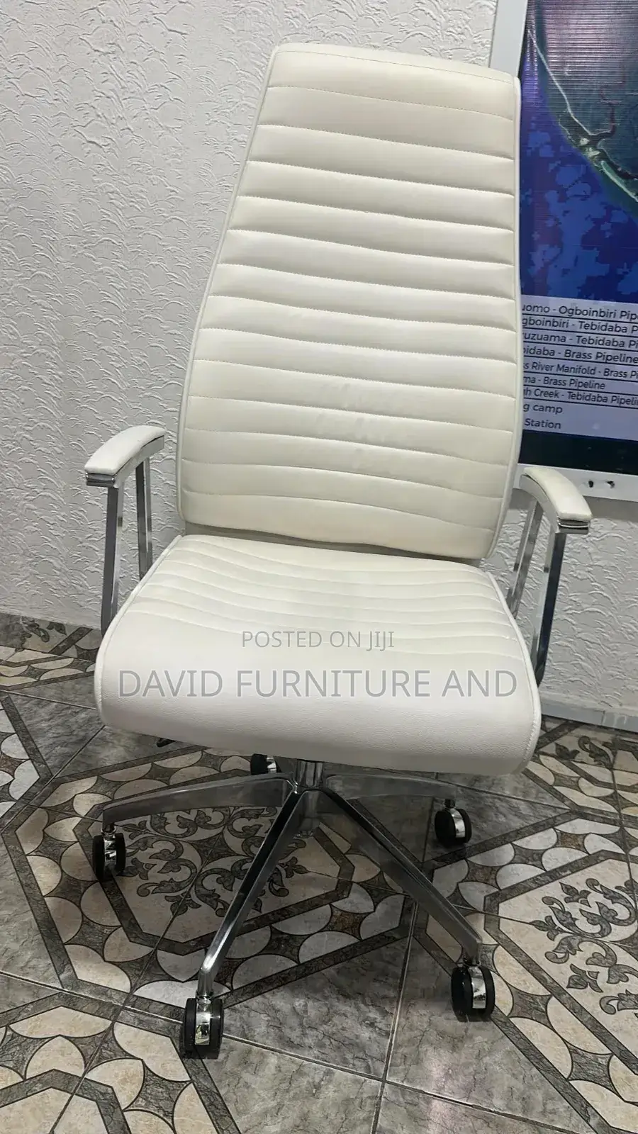 Swivel Adjustable Office Chair White