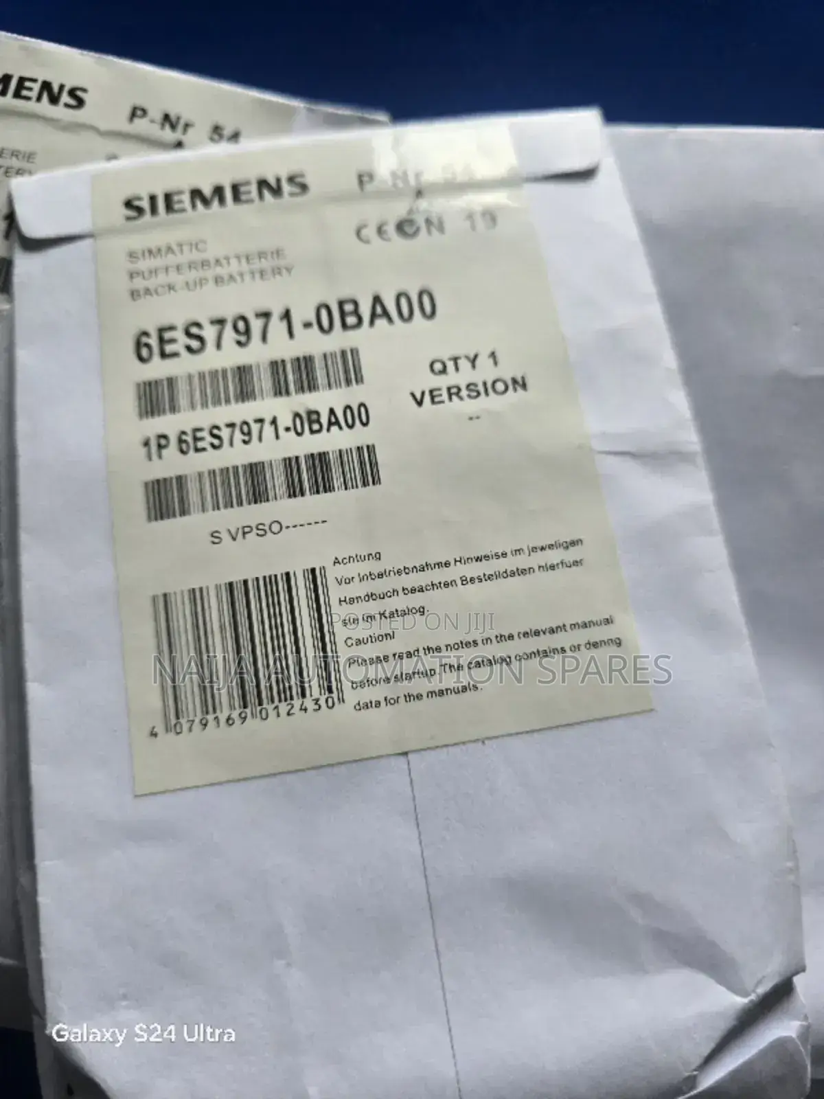 Siemens Simatic Back Up Batteries 6es7971-00ba0