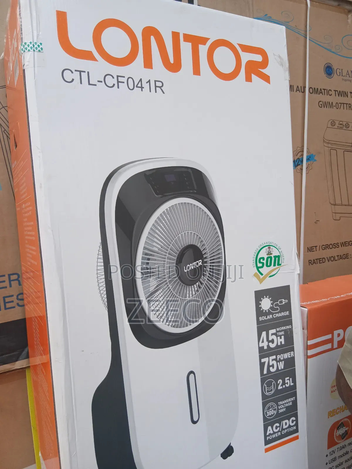 12" Rechargeable Water Cooling Fan