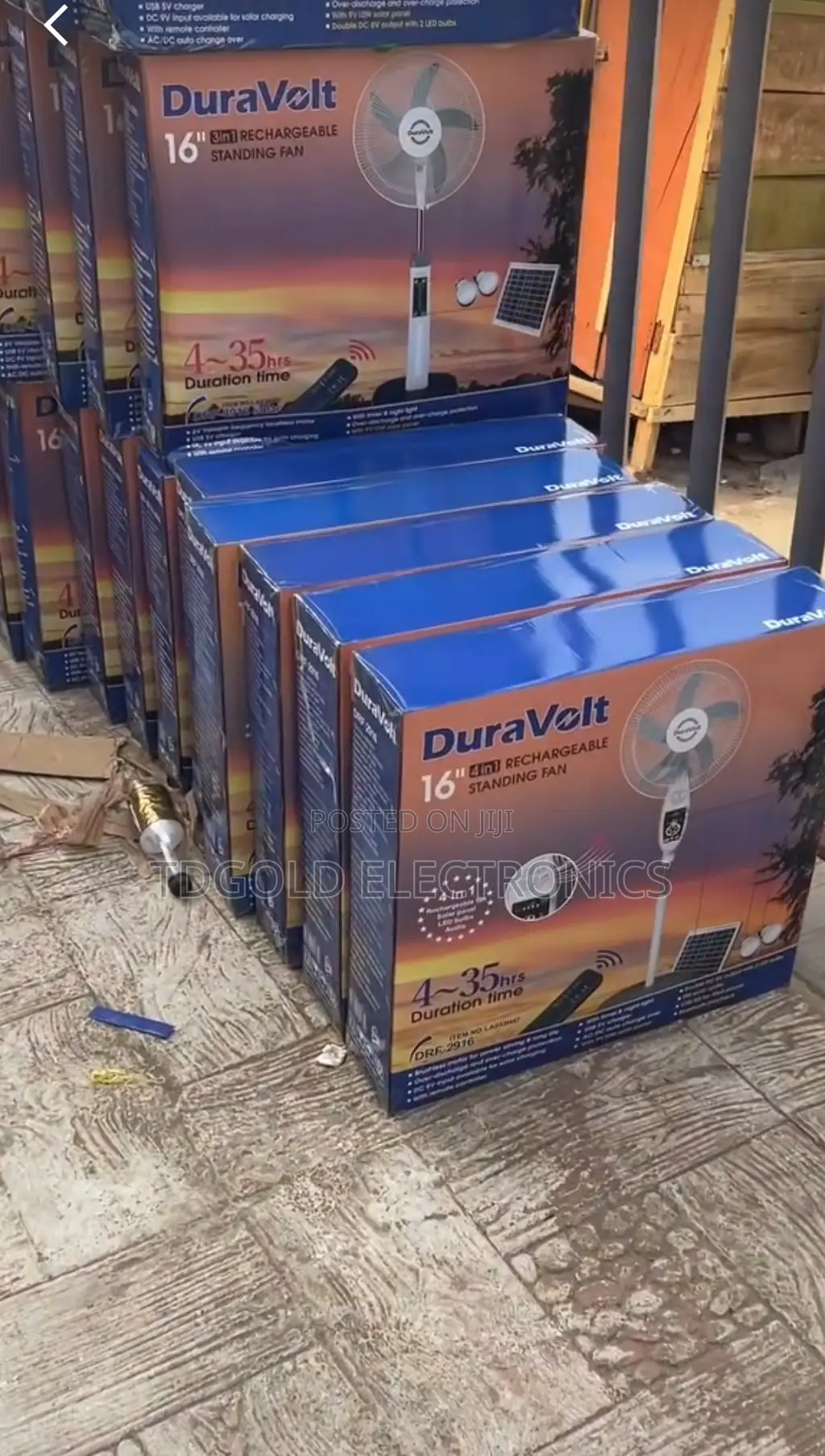 Duravolt 16 Inchs Rechable Standing Fan