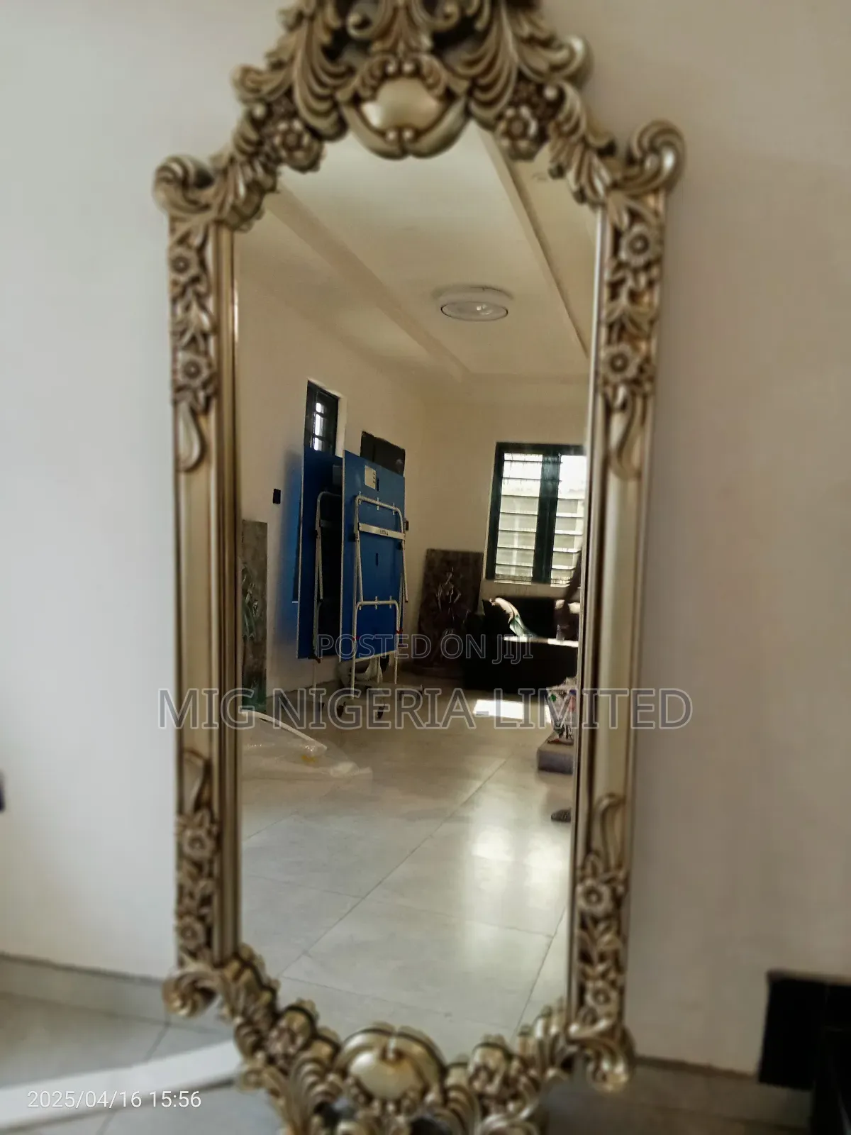 Royal Ova Vintage Ornate Wall Full Length Mirror 180cmx70cm.