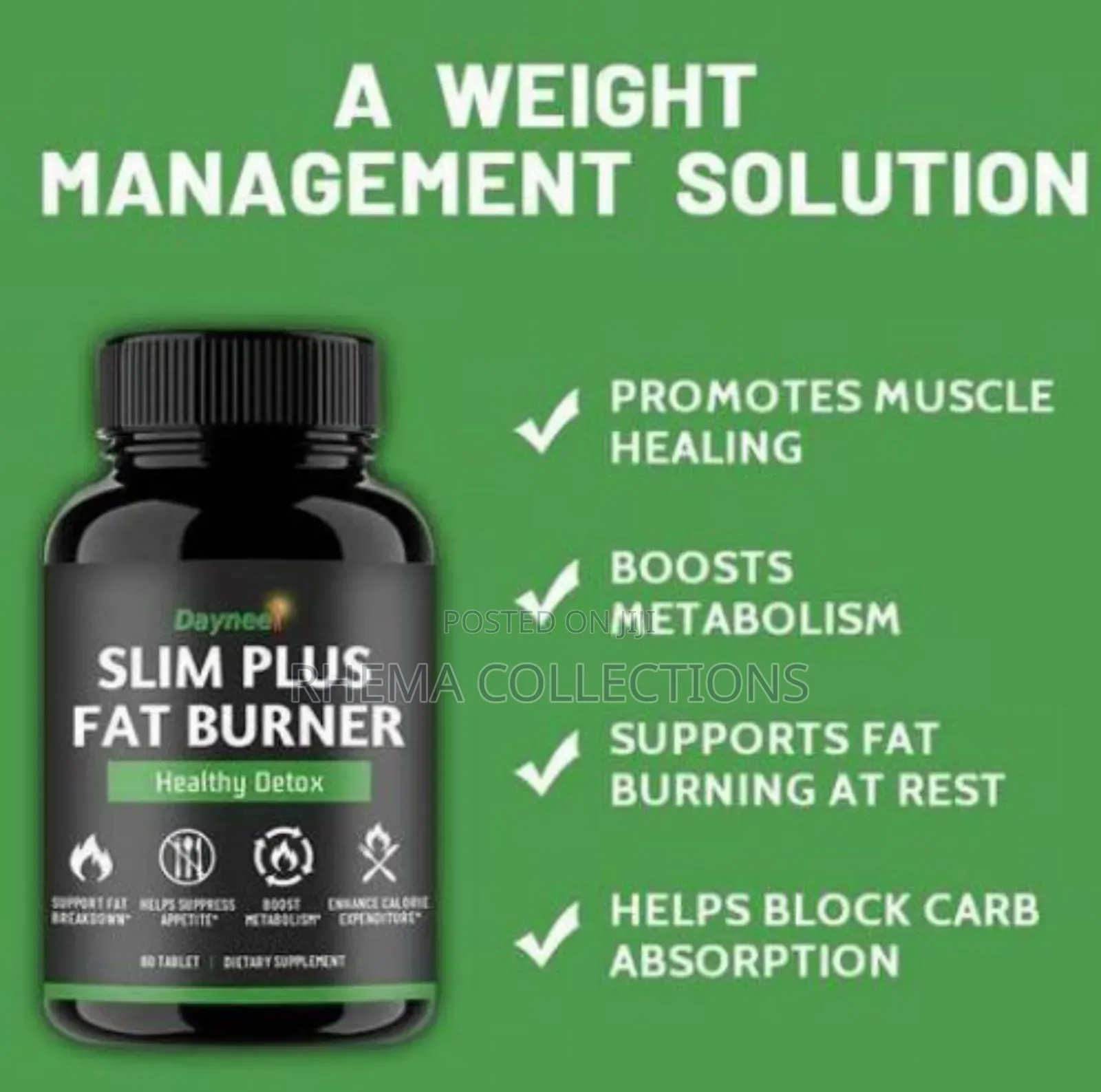 Slim Plus Fat Burner Healthy Detox Pill(60 Pills)