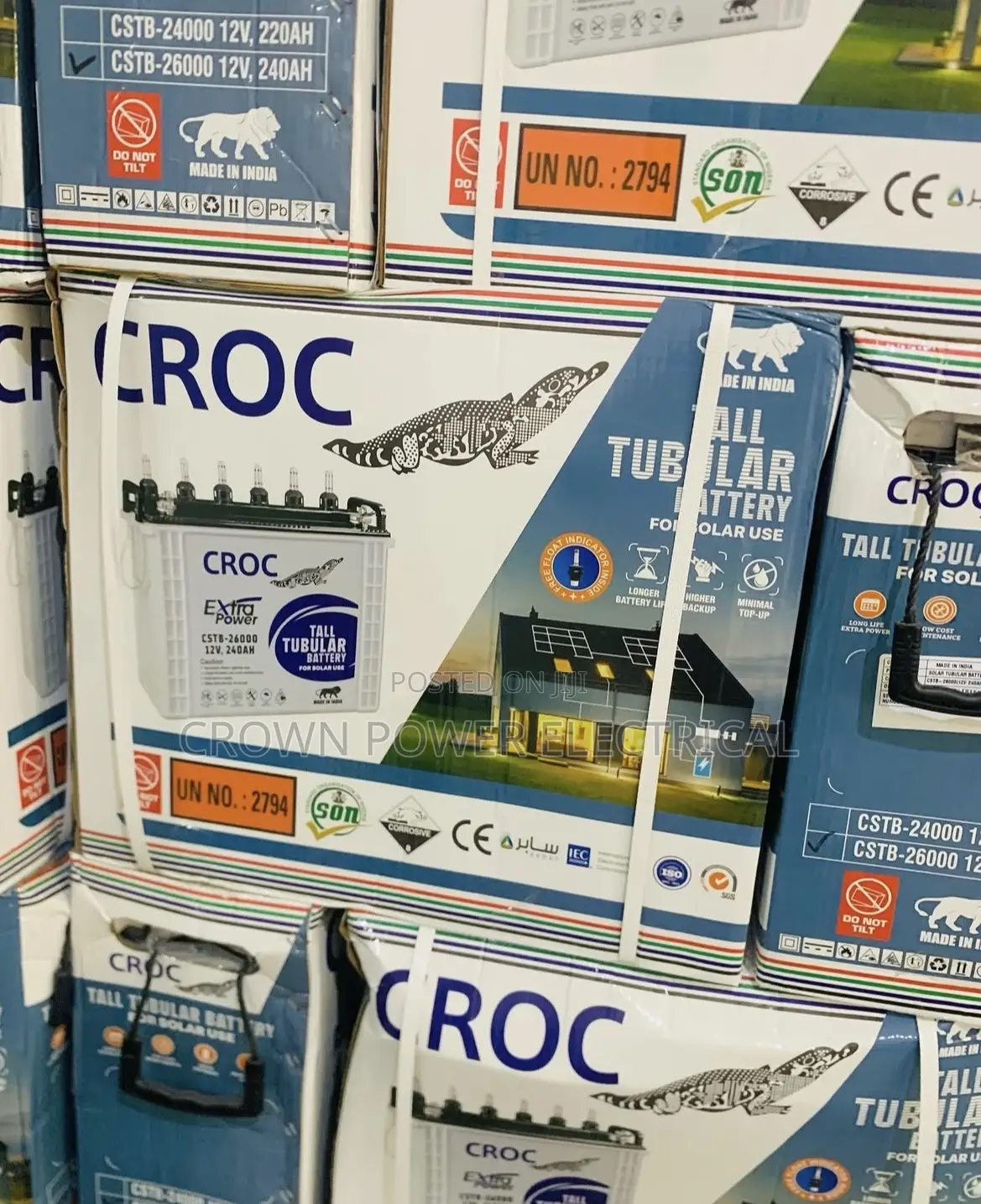 Croc 240anh 12v Solar Battery