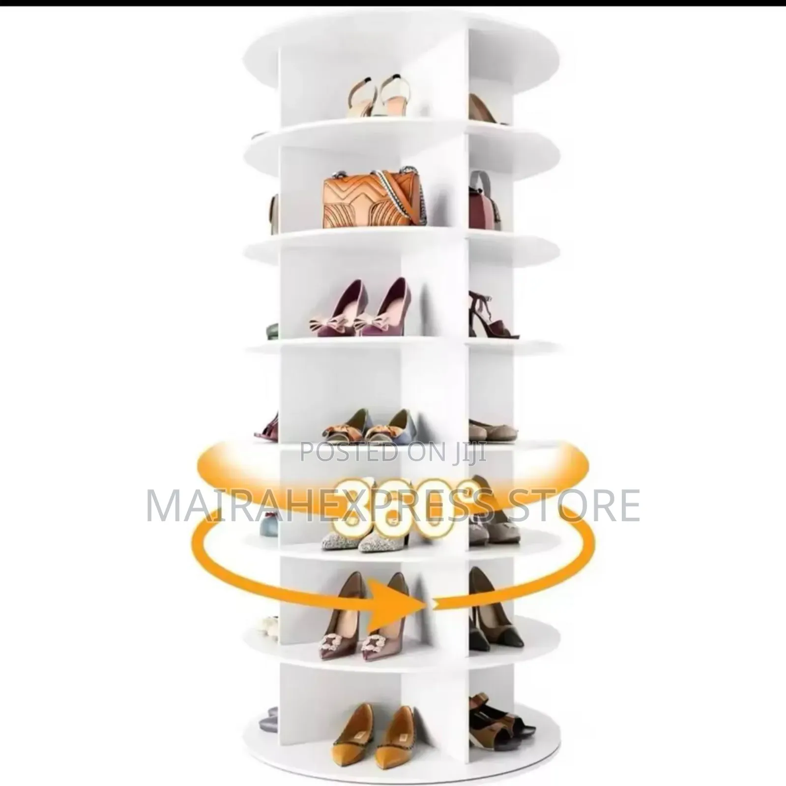 360° Spinning 7 Tier Shoes/Bag Rack
