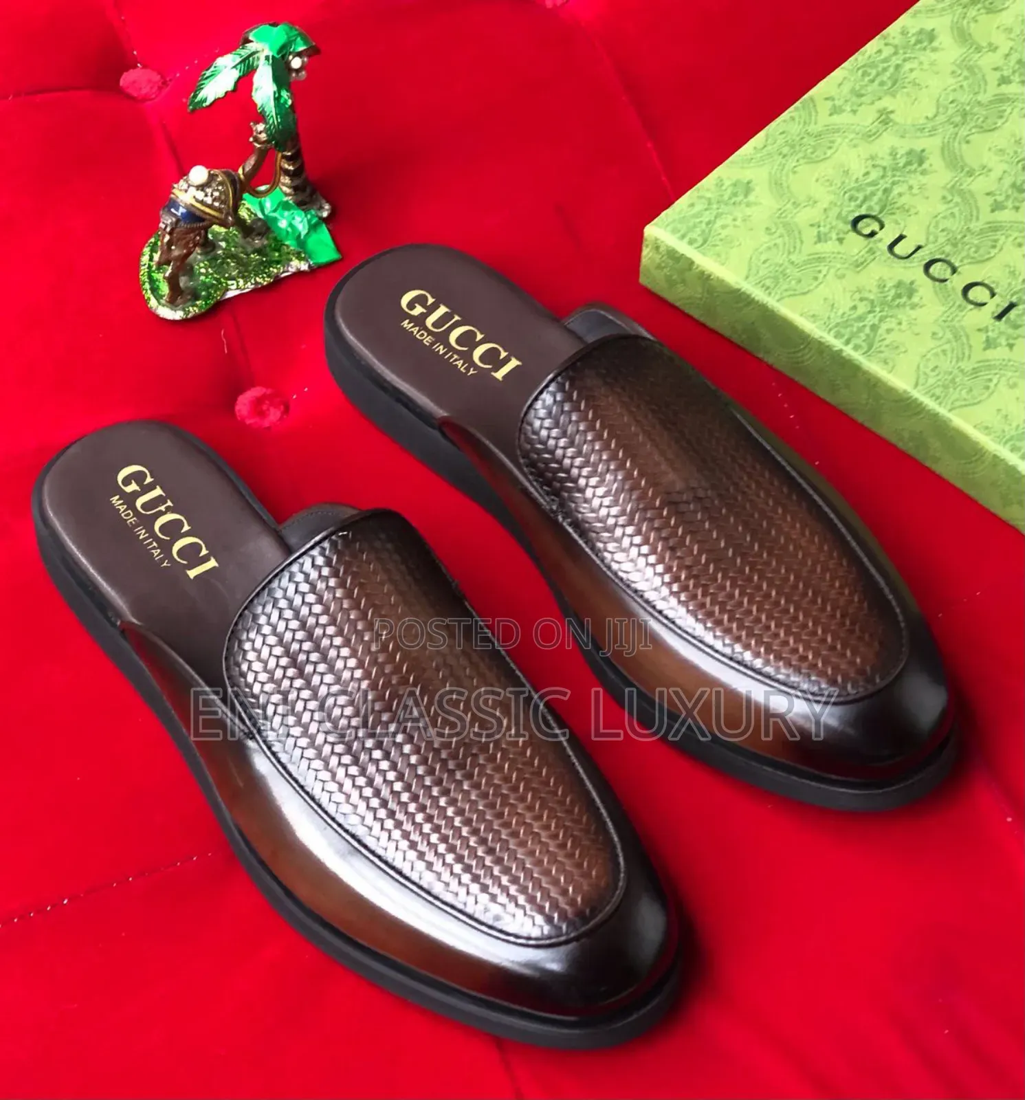 Original Luxury Leather Halfshoes Gucci Well Branded