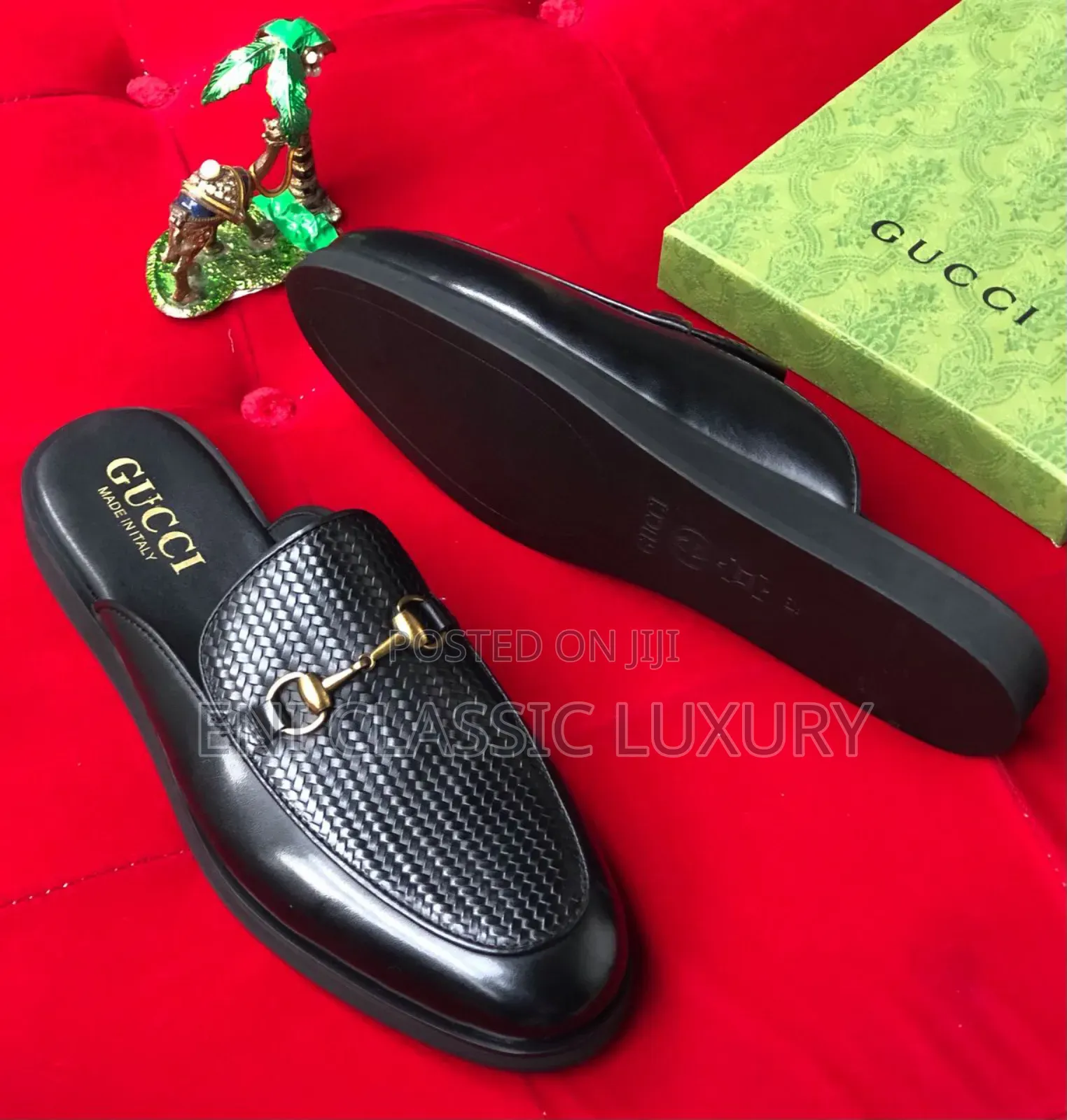 Original Luxury Leather Halfshoes Gucci Well Branded