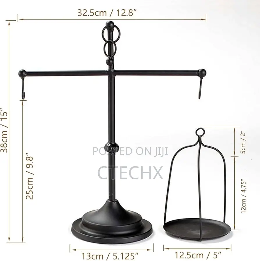 Farm House Scale Candleholder Vintage Table Decor Metal