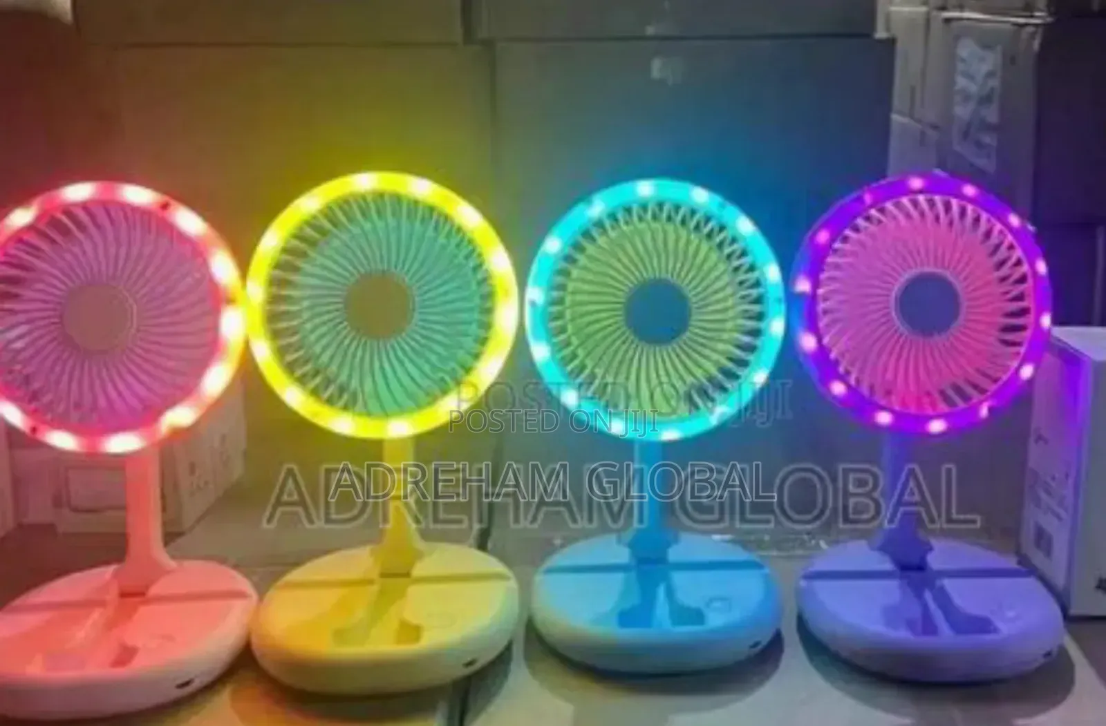 Rechargeable Table Fan With Light