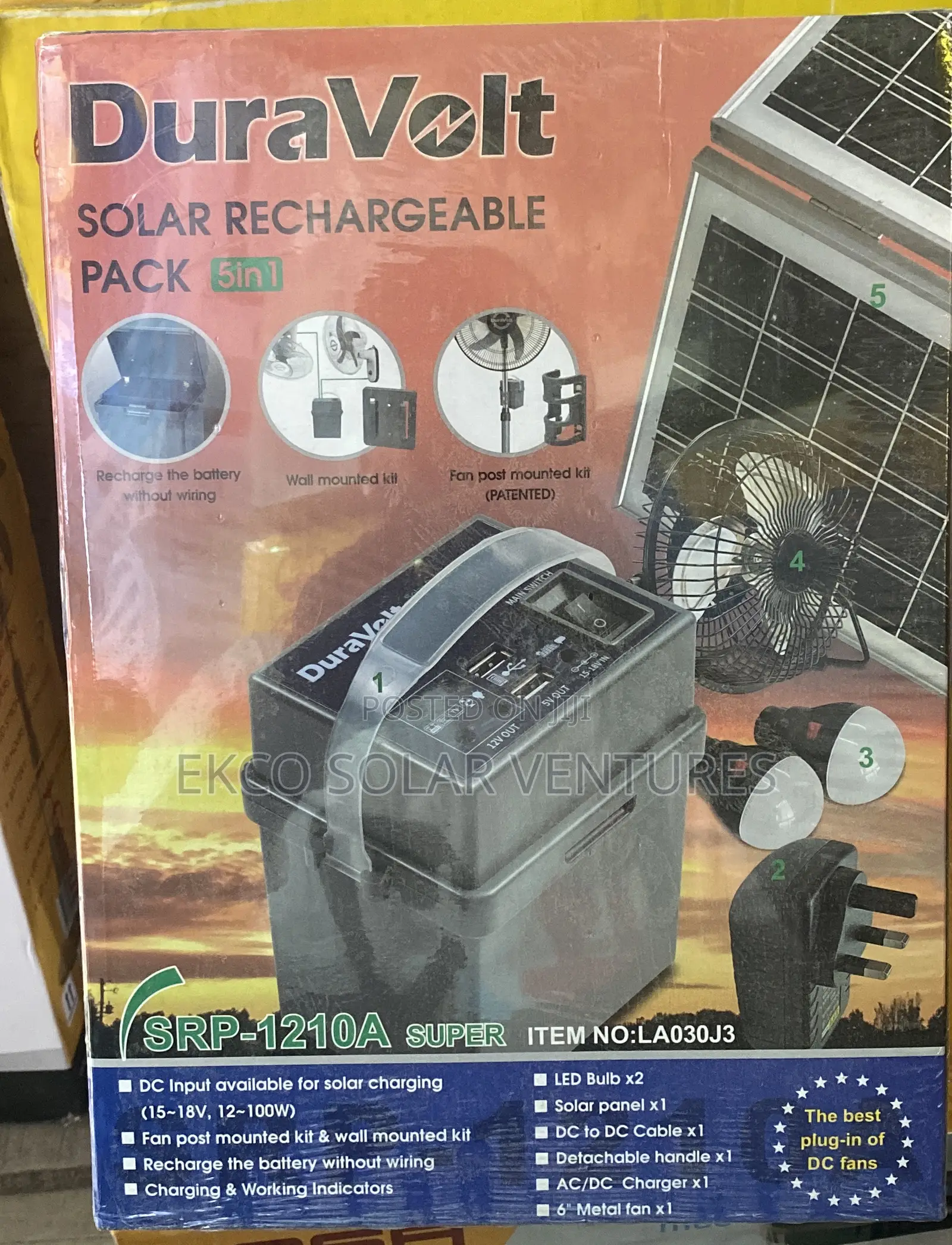 Solar Rech. Pack SRP-1210a, Lithium Battery, 5in1