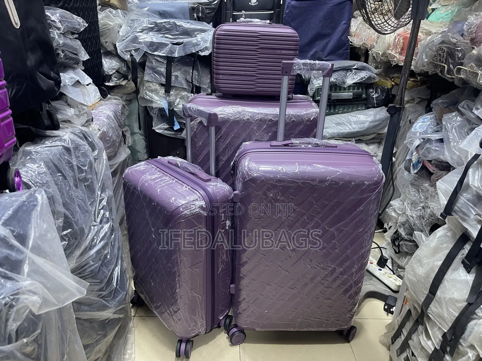 Set of Purple Unbreakable Travel Luggage