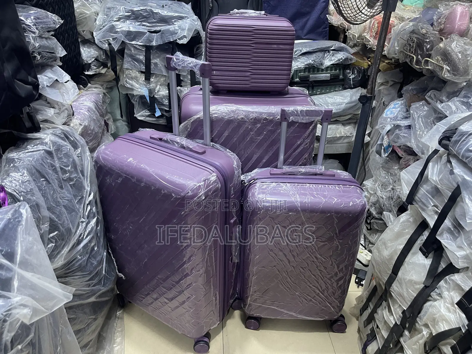 Set of Purple Unbreakable Travel Luggage