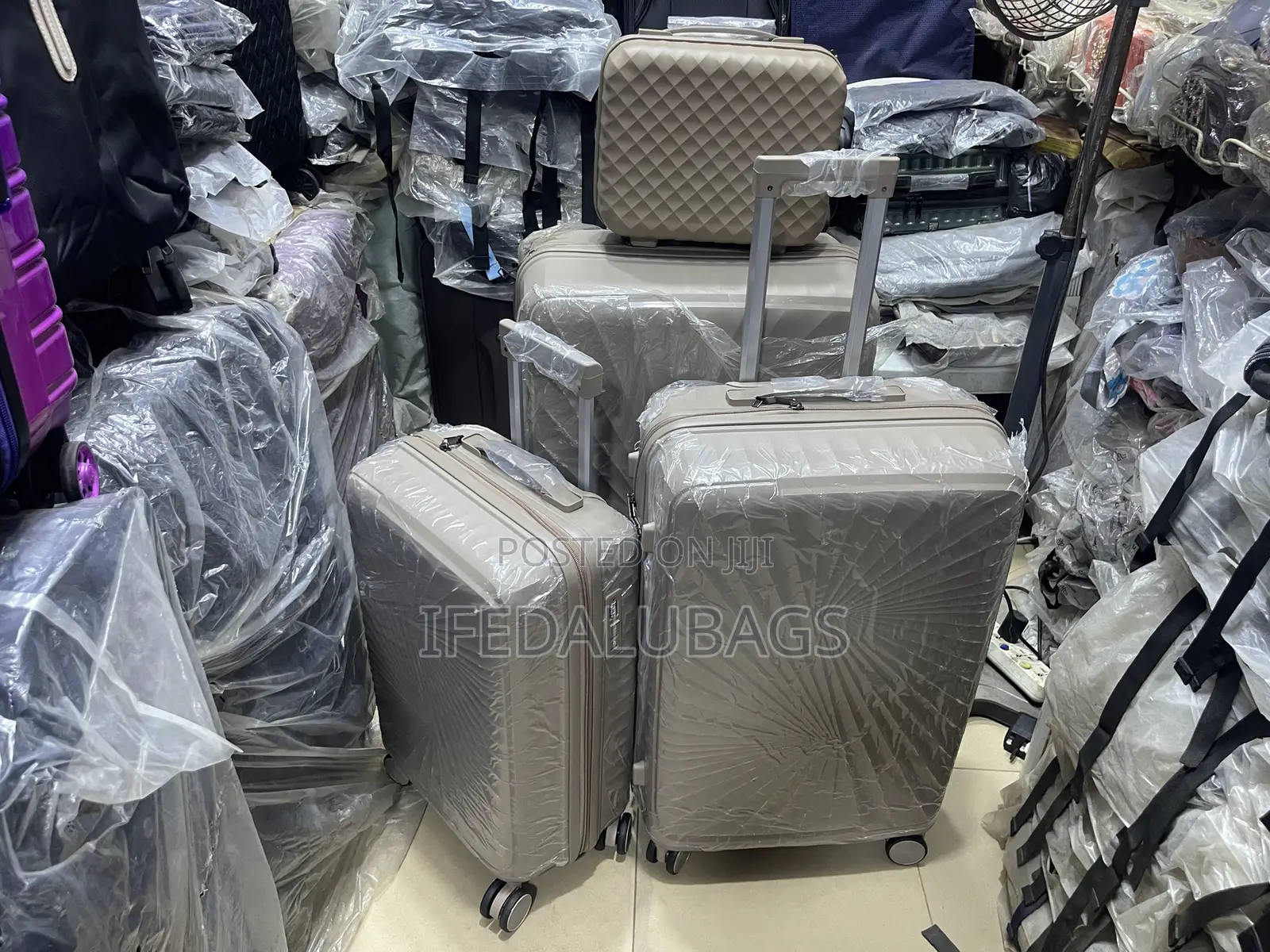 Set of Brown Unbreakable Travel Luggage