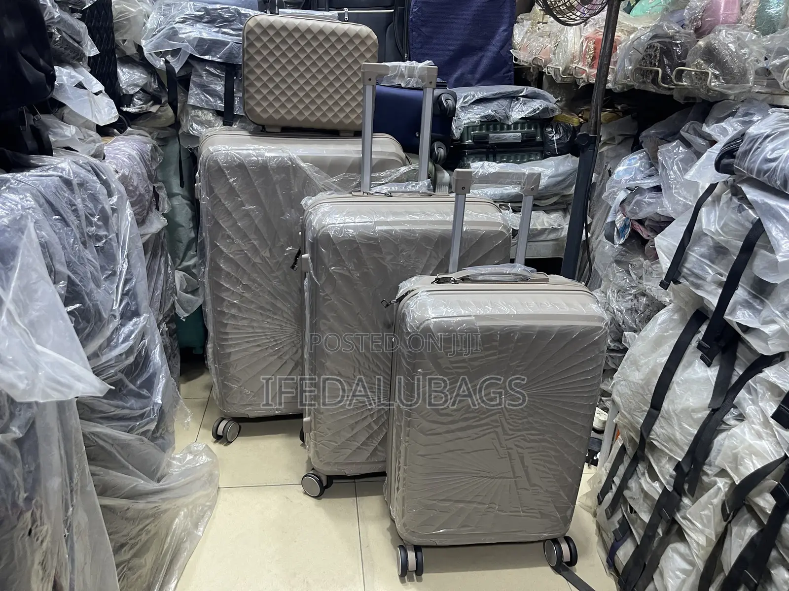 Set of Brown Unbreakable Travel Luggage