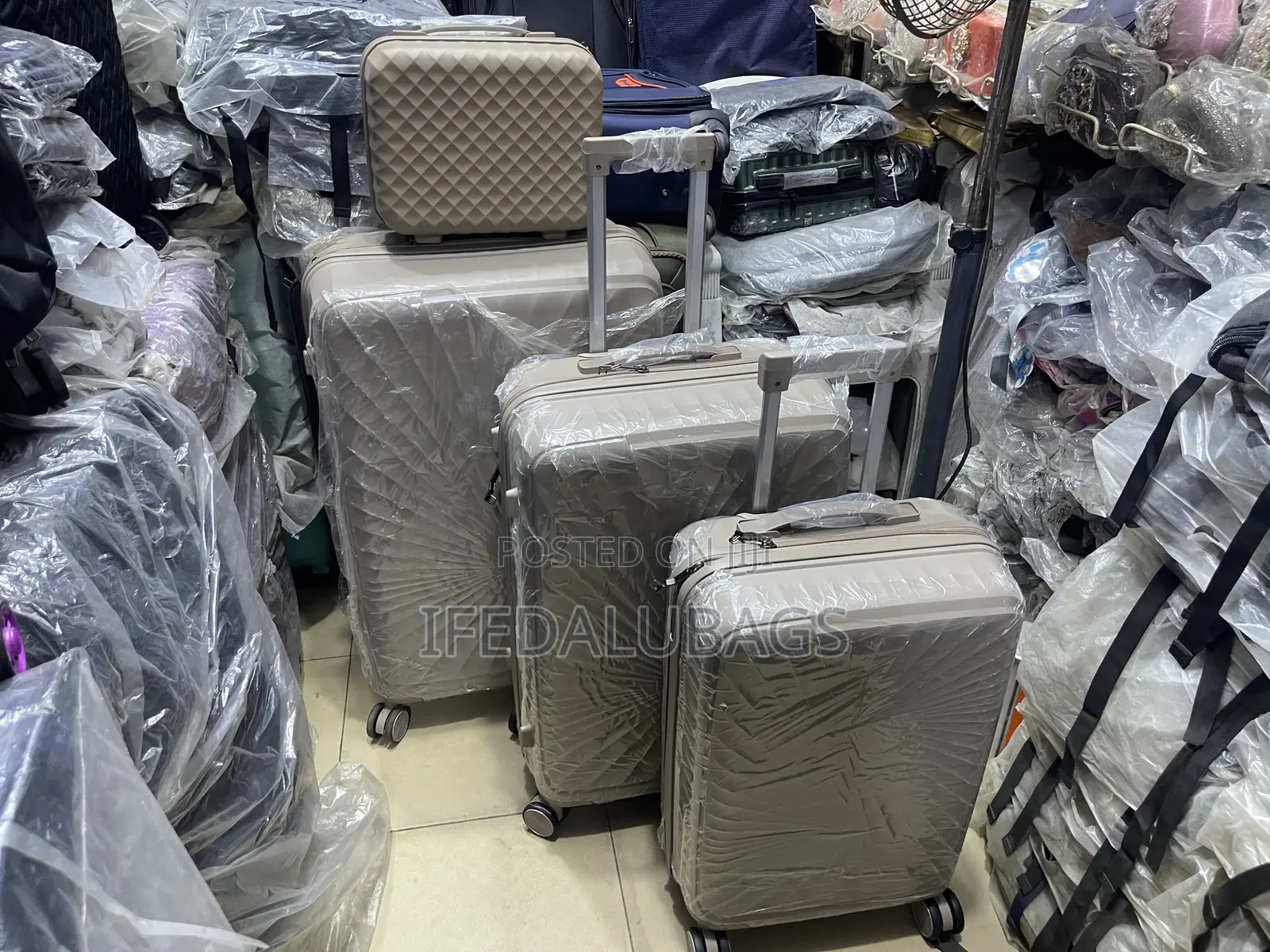 Set of Brown Unbreakable Travel Luggage