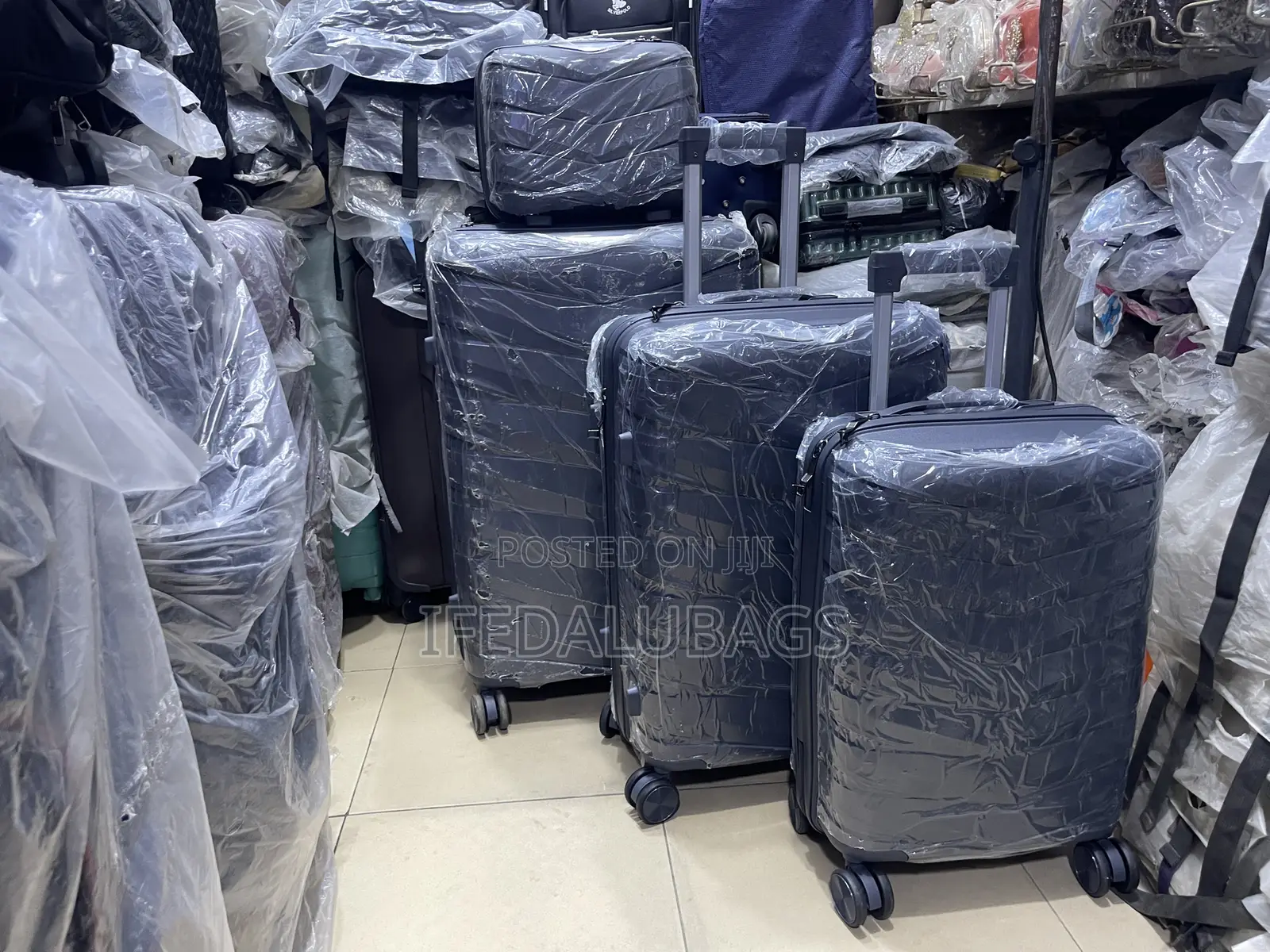 Set of Grey Quality Unbreakable Travel Luggage