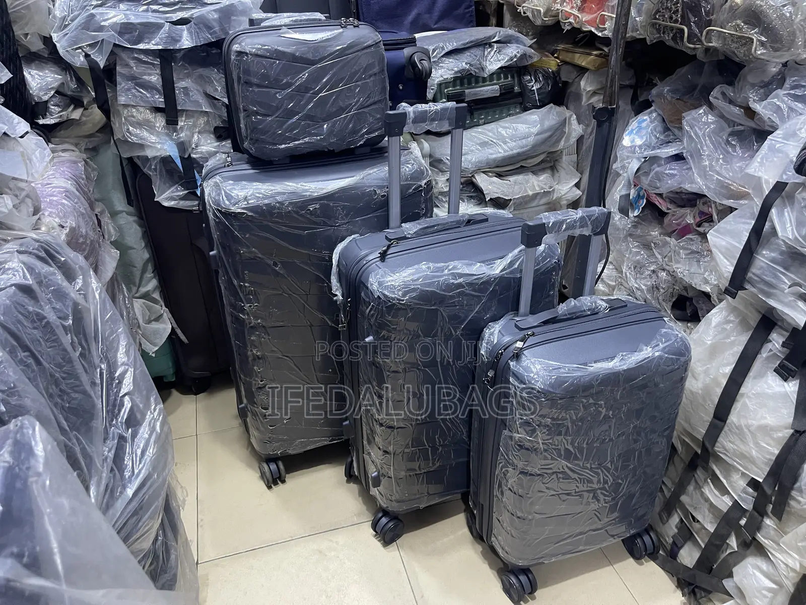 Set of Grey Quality Unbreakable Travel Luggage