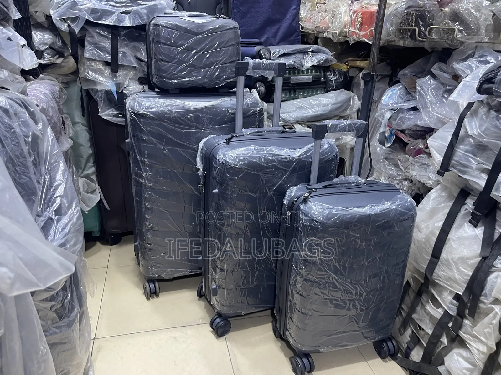 Set of Grey Quality Unbreakable Travel Luggage