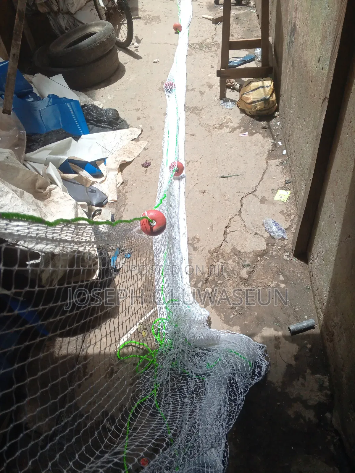 Dragging Net for Harvesting Fish Inside Pond,