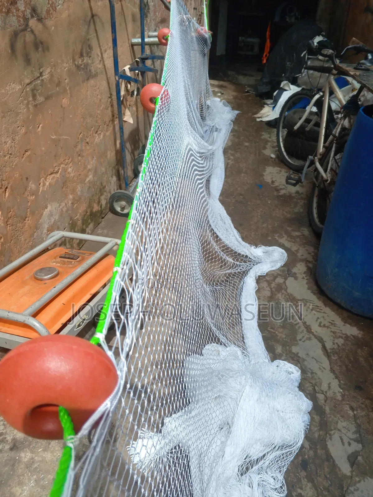 Dragging Net for Harvesting Fish Inside Pond,