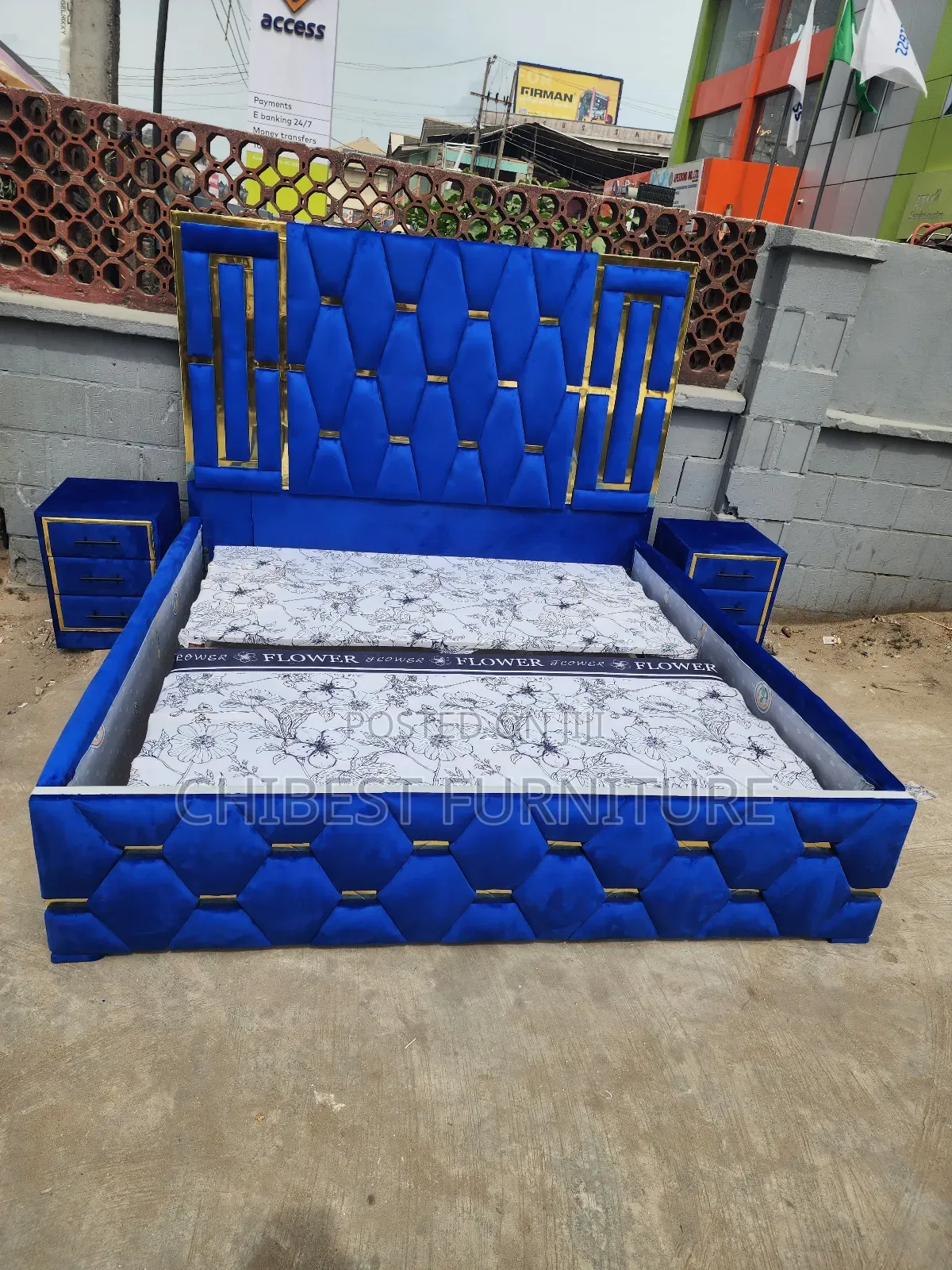 Standard 6by6 Luxury Bed Frame With Side Drawers