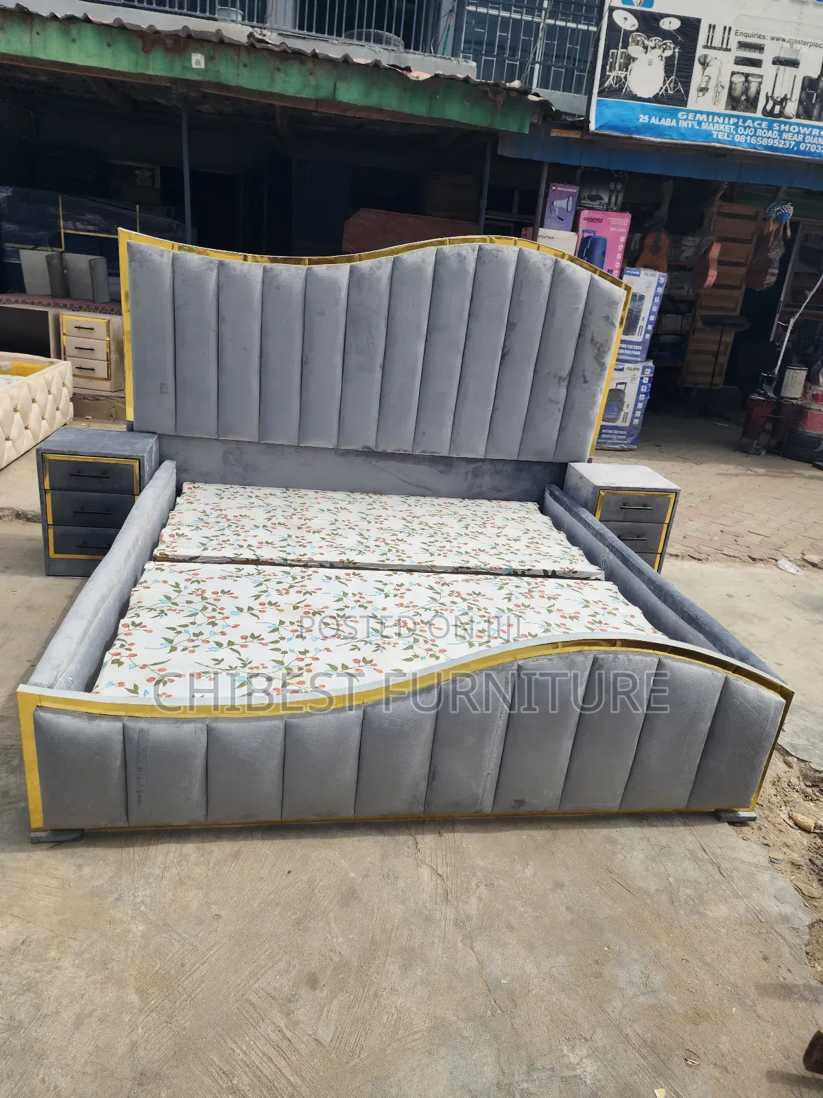 Grey 6by6 Bed Stand.