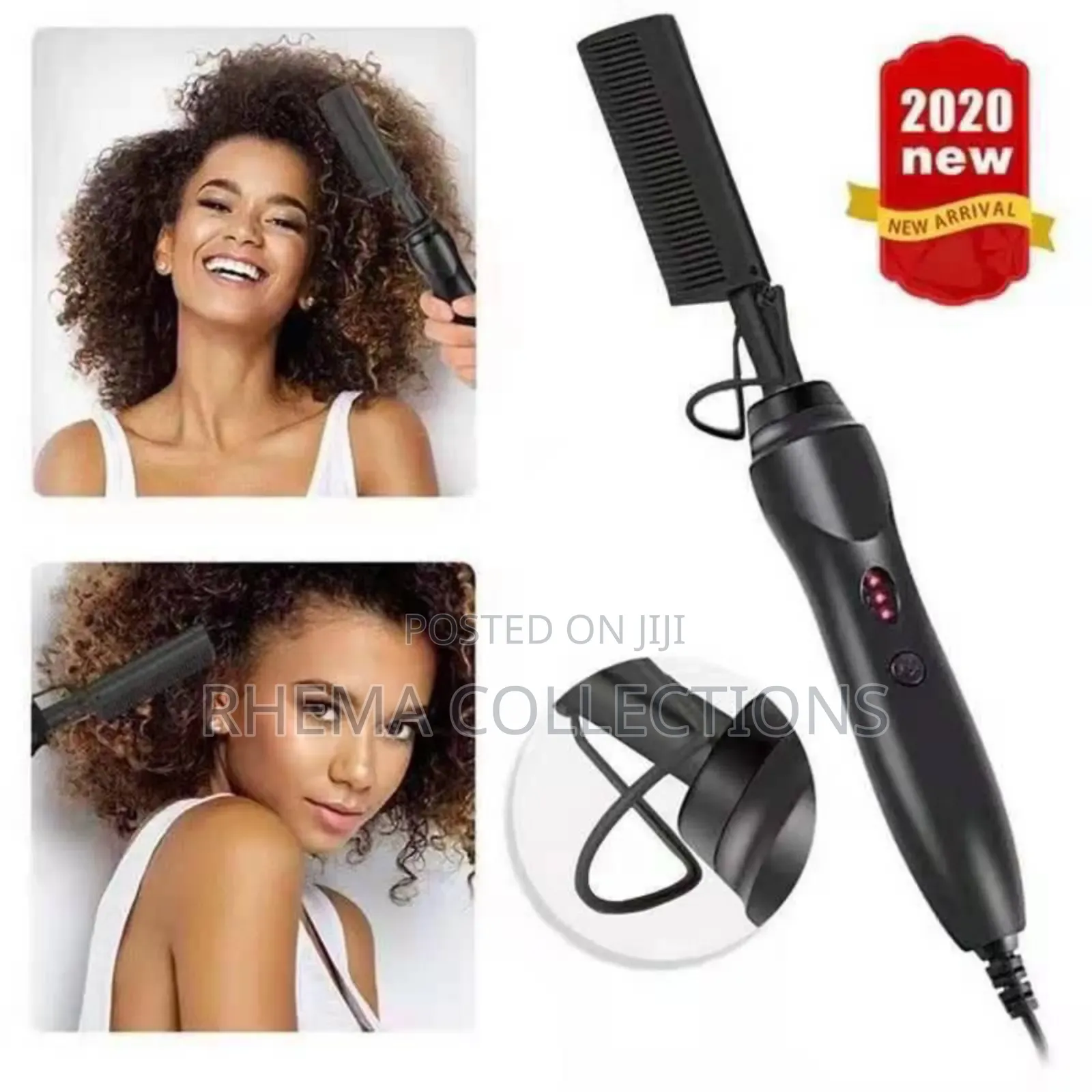Copper Hot Hair Straight Comb and Curler