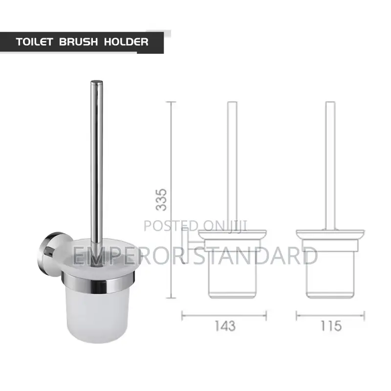 Glass Toilet Brush Holder Bathroom Accessories