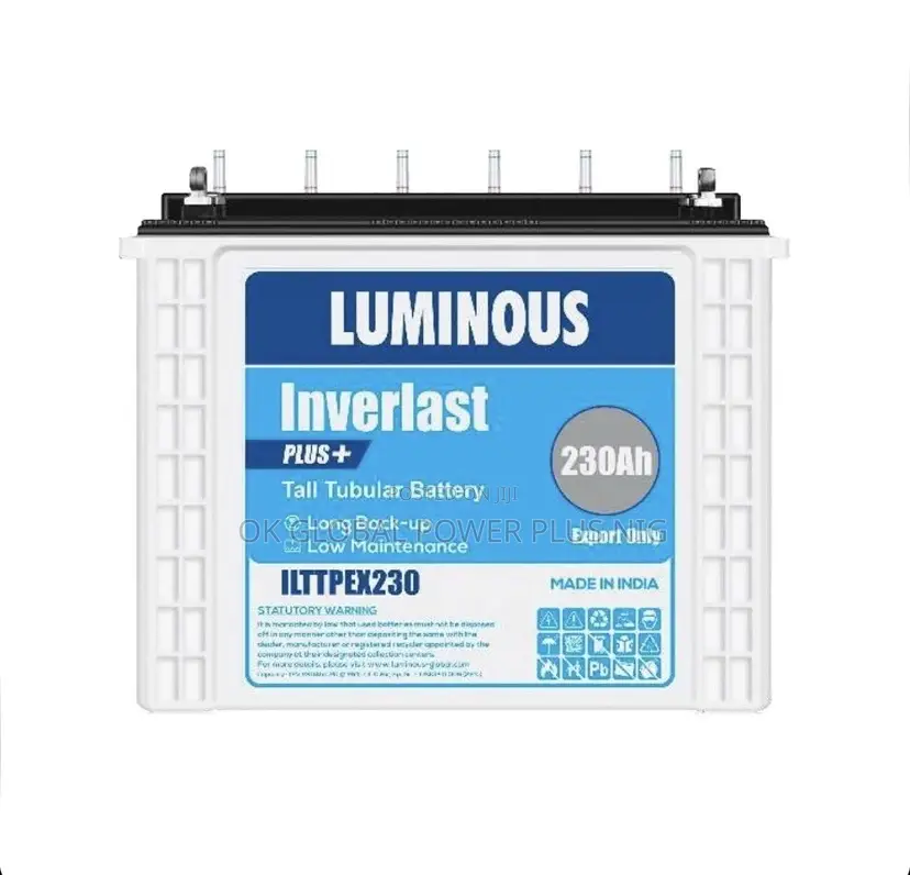 Luminous 230ah/12v Inverlast Plus + Tubular Battery