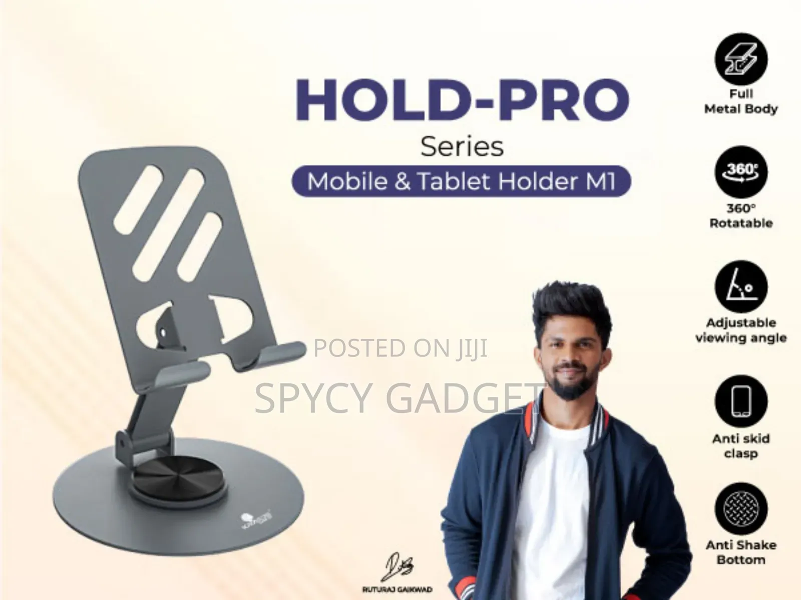 Rotating Metal Table Desktop Phone Holder
