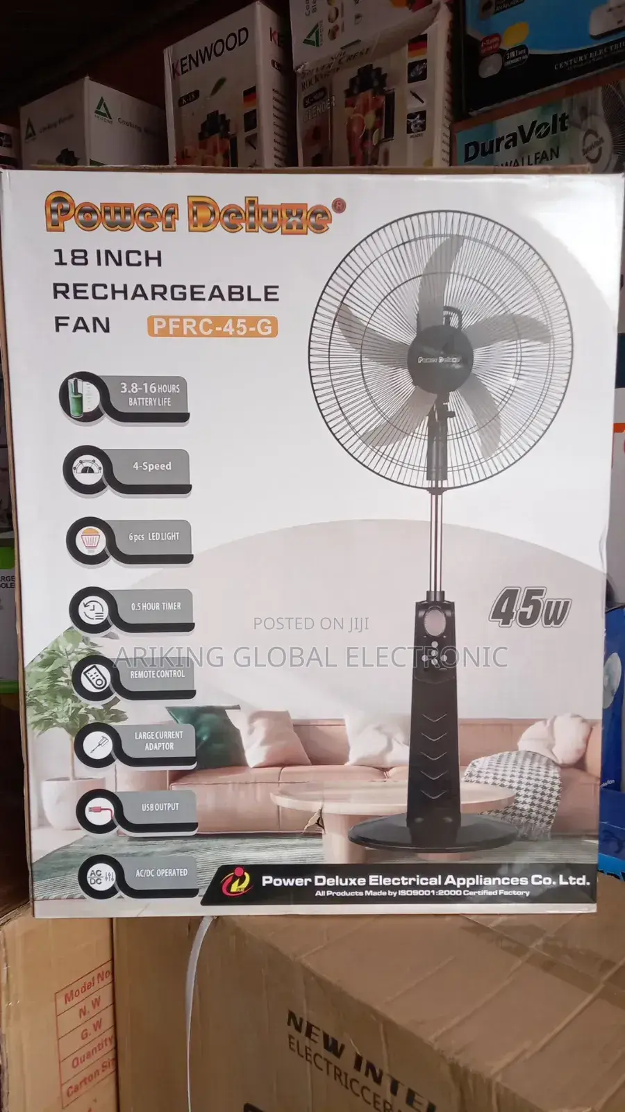 PDX Rechargeable Fan 18inch