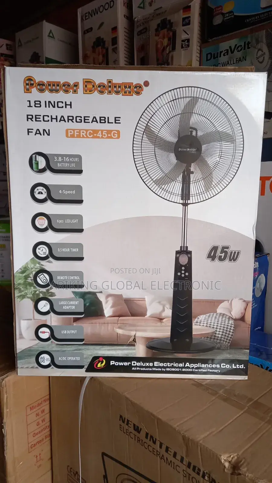 PDX Rechargeable Fan 18inch