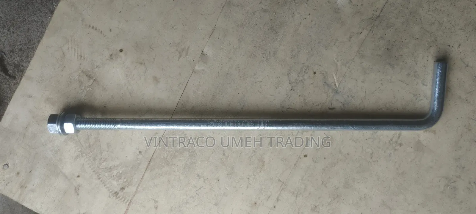 M20 X 600mm Foundation Bolt Nut and Washer Galvanised