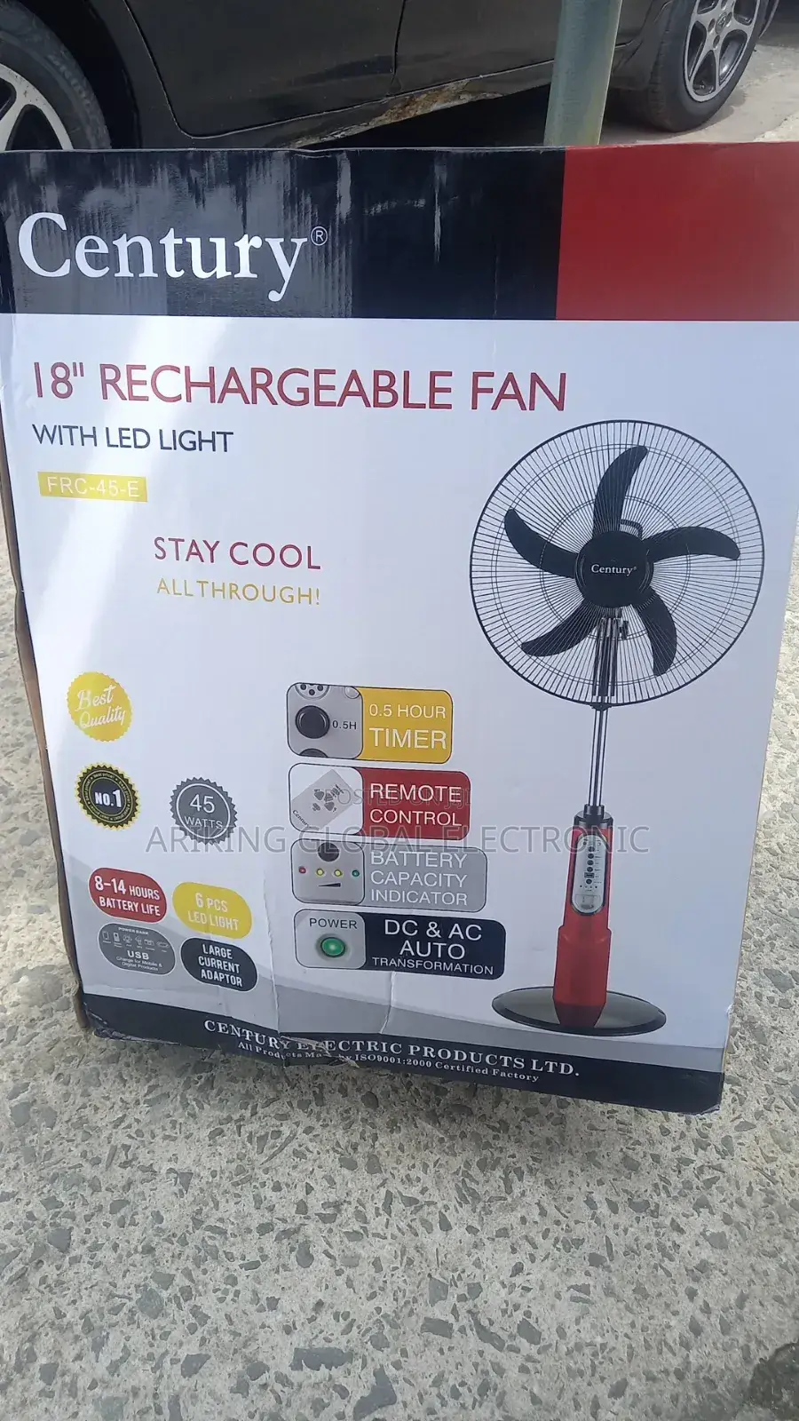 Century Rechargeable Fan 18inch