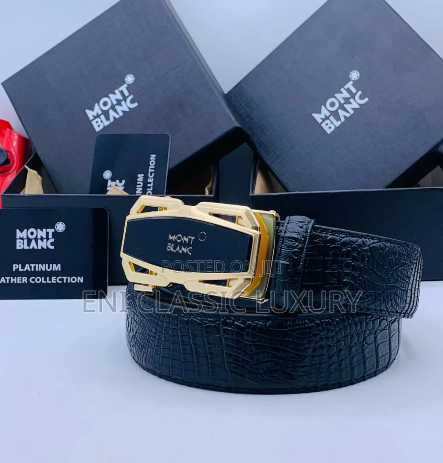 Original Luxury Designer Leather Belts Mont Blanc